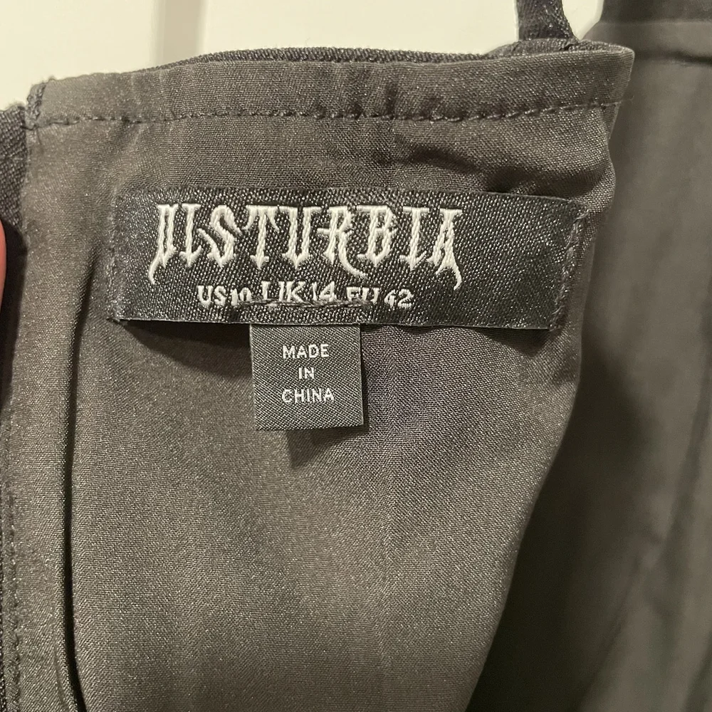 Disturbia Miranda Mini Corset Dress Black Size 10 US NWOT Goth Women’s - Picture 7 of 8